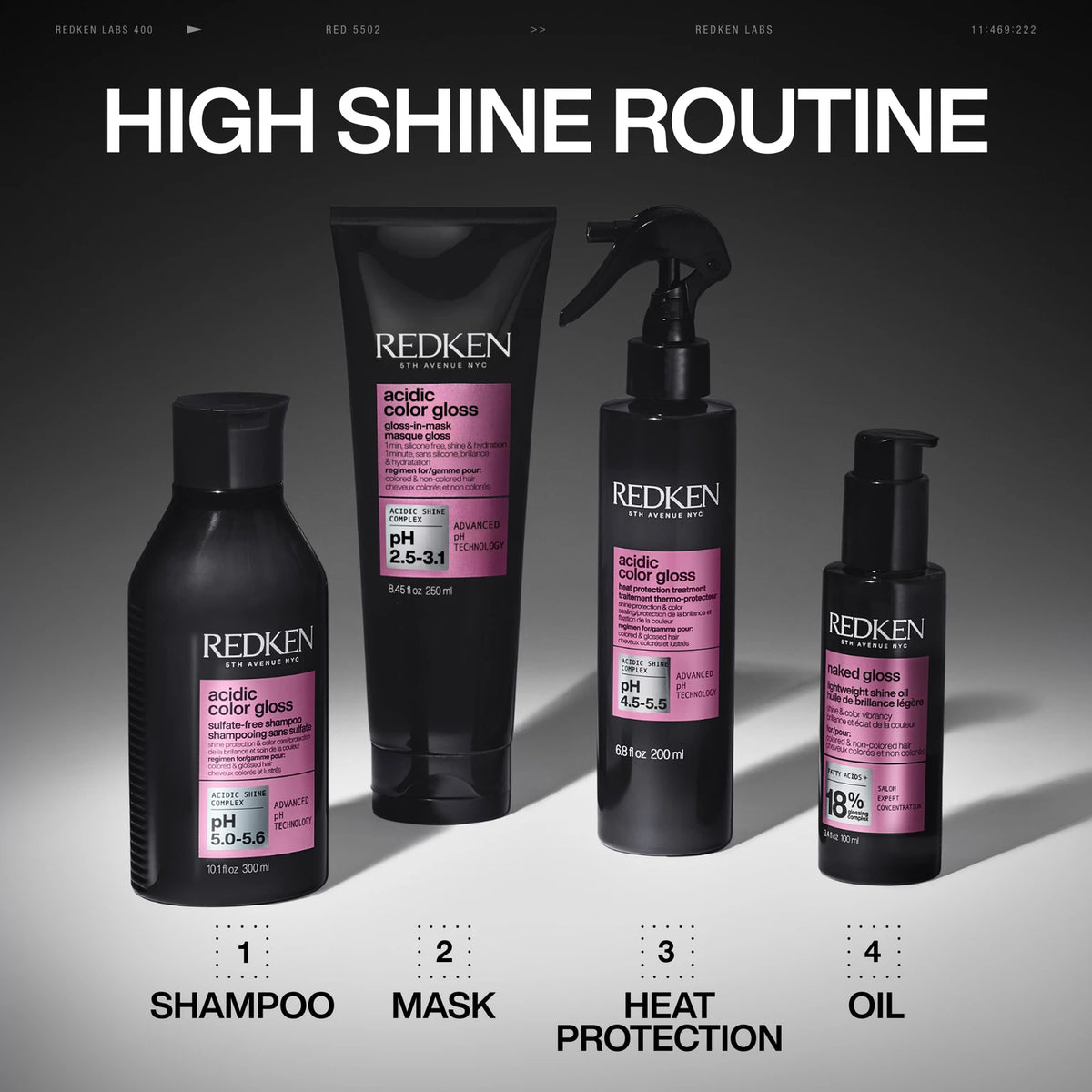 Acidic Color Gloss Complete Set - US 9782